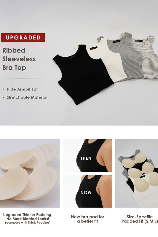Ribbed Sleeveless Bra Top
