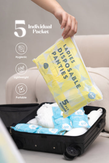 5 Pcs Ladies Disposable Panties Packet (White)