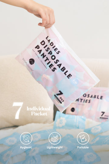 7 Pcs Ladies Disposable Panties Packet (White)