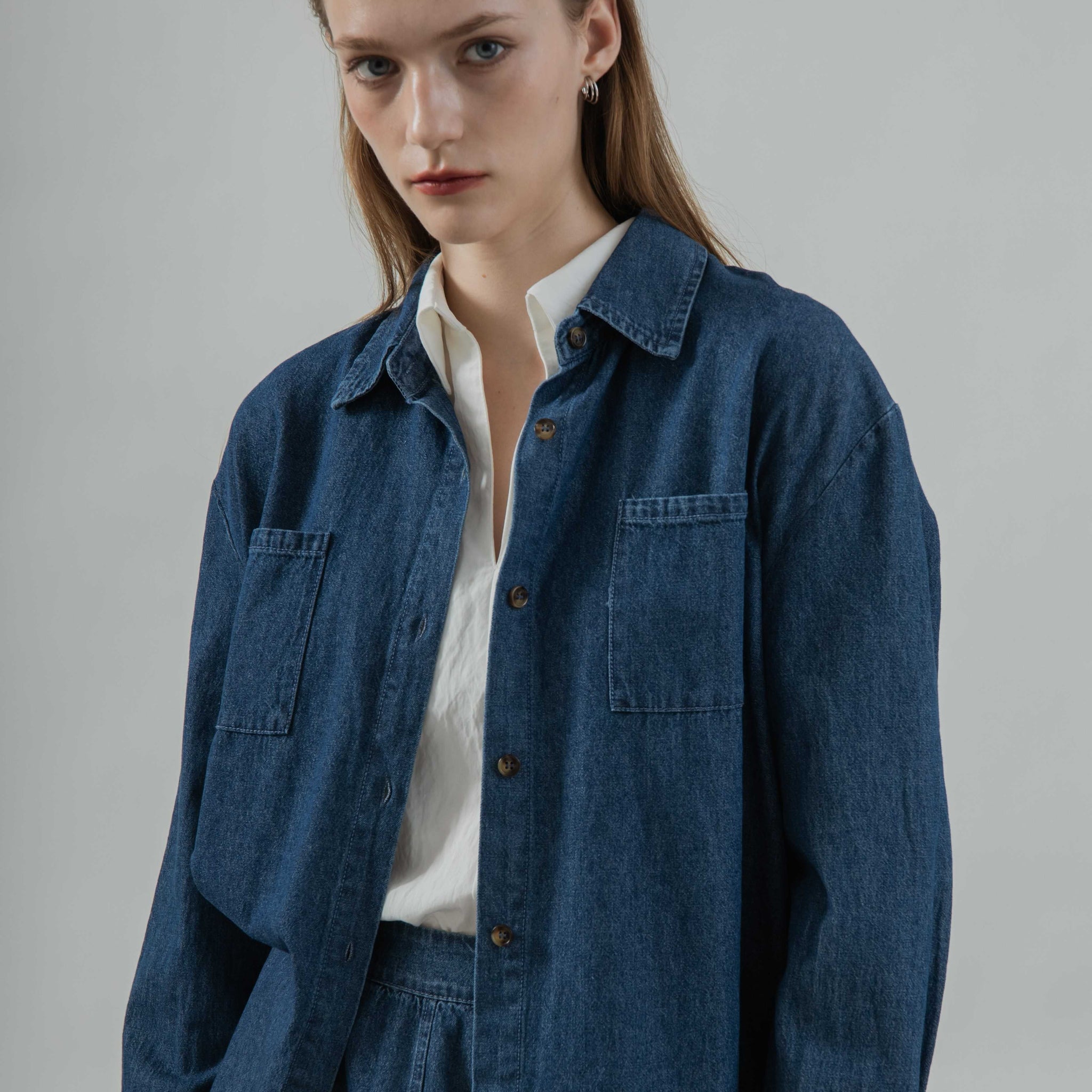 Nori Pocket Denim Shirt (Denim)