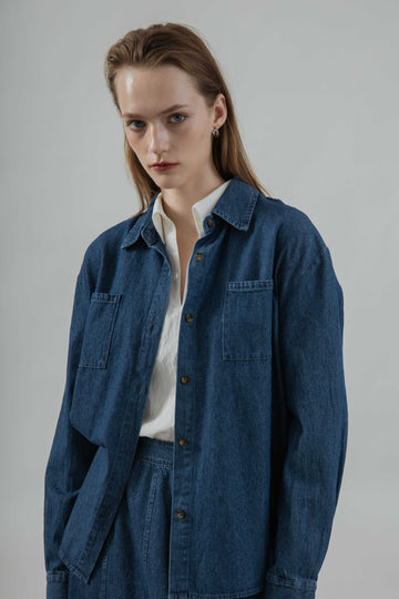 Nori Pocket Denim Shirt (Denim)