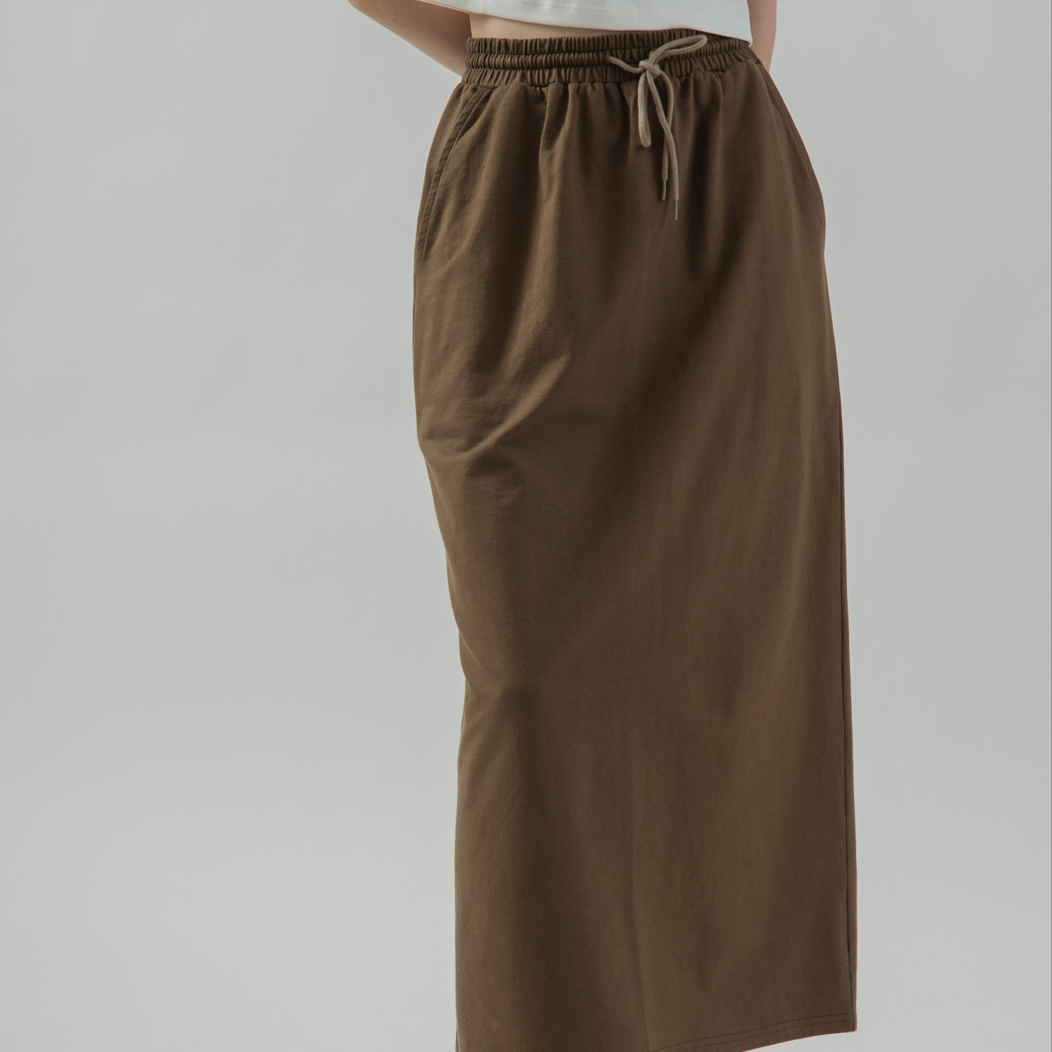 Elastic Long Cotton Skirt