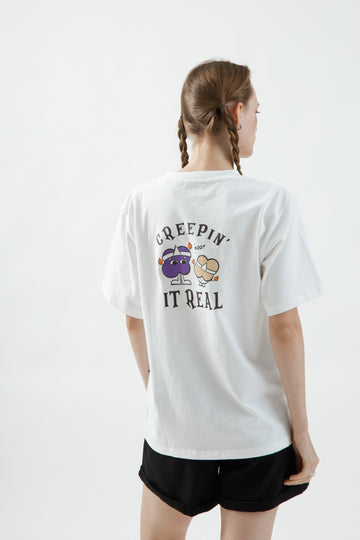 LULU Halloween Creepin' It Real Tee (White)
