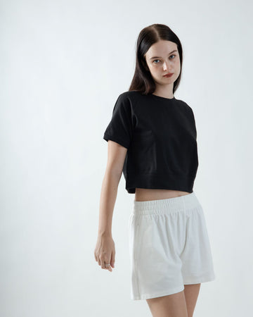 Basic Raglan Sleeve Tee (Black)