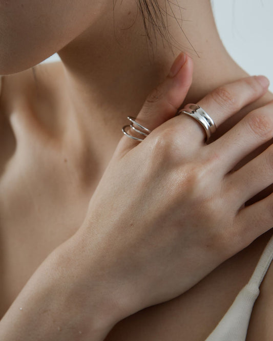 Grace Layered Plated Ring (Silver)