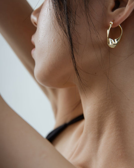 Eliana Plated Hoop Earrings (Gold)