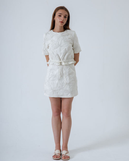 Floral Embroidered Blouse (Beige)