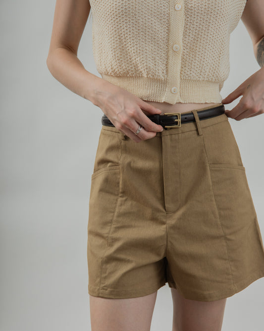 Leather Belt (Gold)