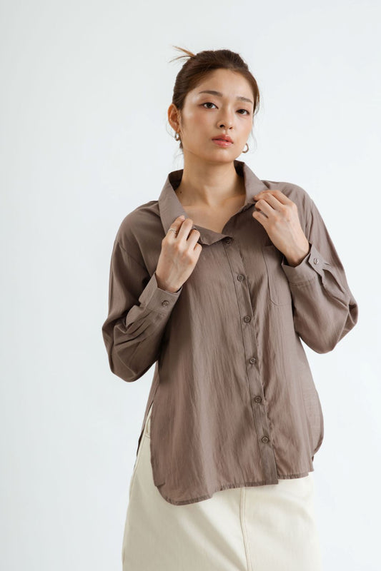 Classic Long Sleeve Shirt (Brown)