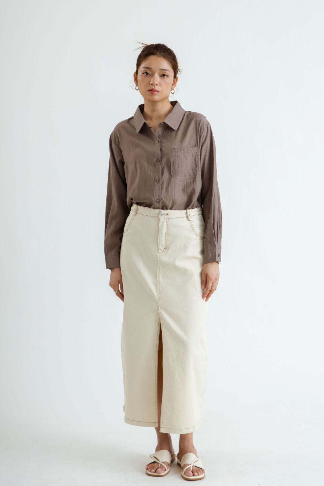 Classic Long Sleeve Shirt (Brown)