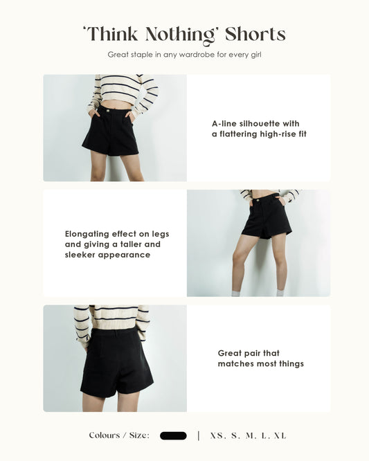Single Button Everyday Shorts (Black)