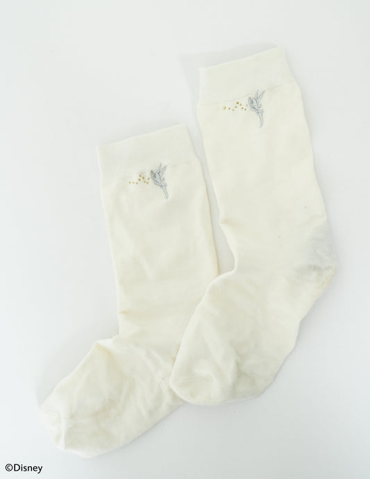 Tinkerbell Embroidery Socks (White)
