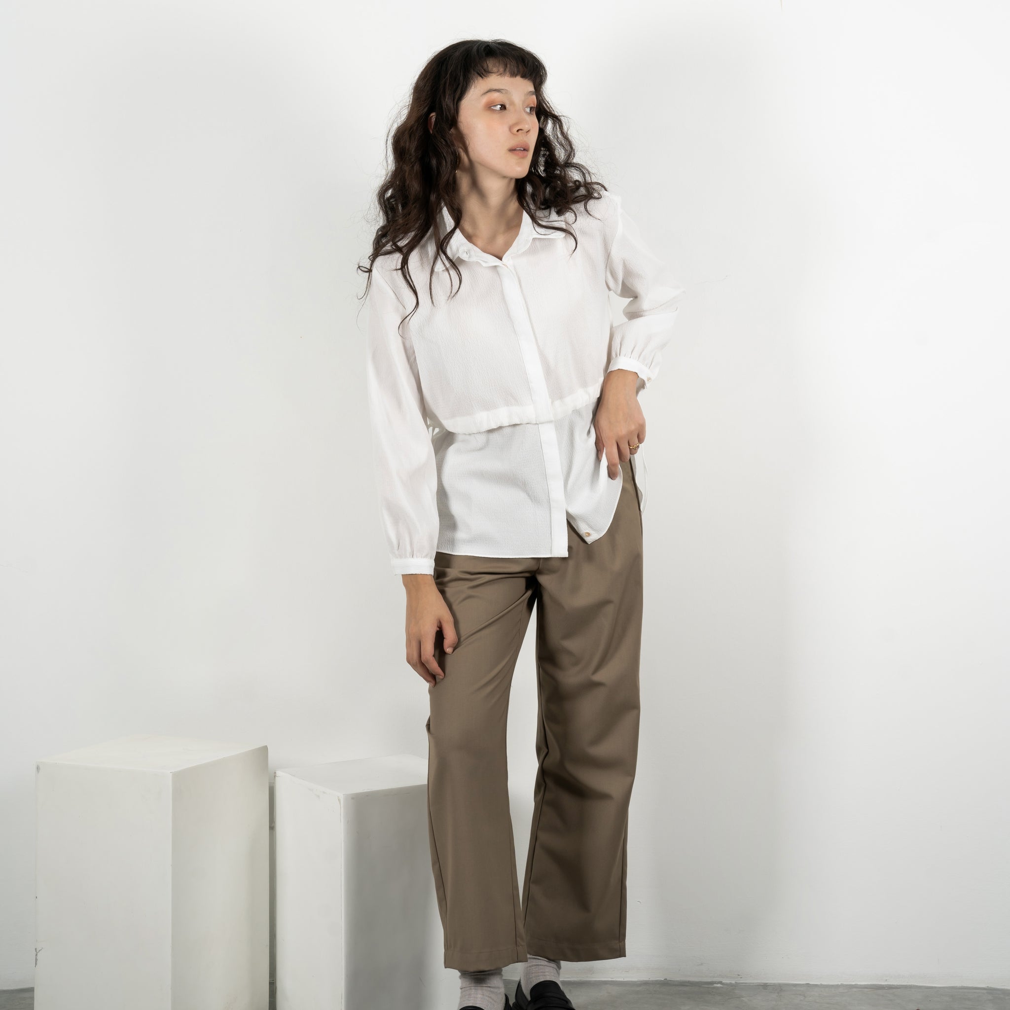 Multi-Wear Textured Shirt (White)