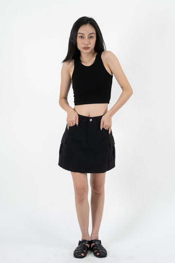 Cargo Mini Skirt (Black)