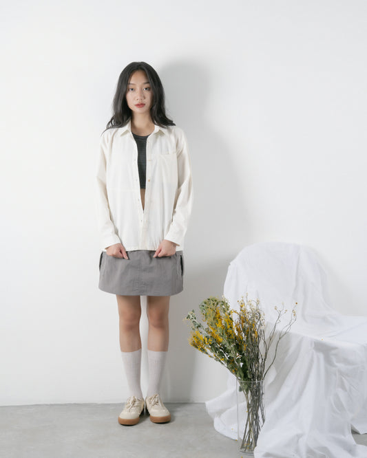 Cutline Pocket Shirt (Beige)