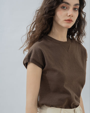 Simple Short Sleeve Knit Top