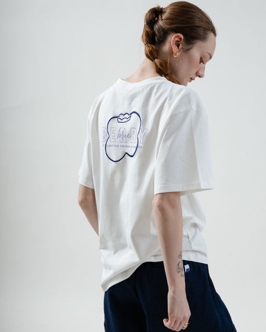 BLULU Berry Embroidery Graphic Tee (White)