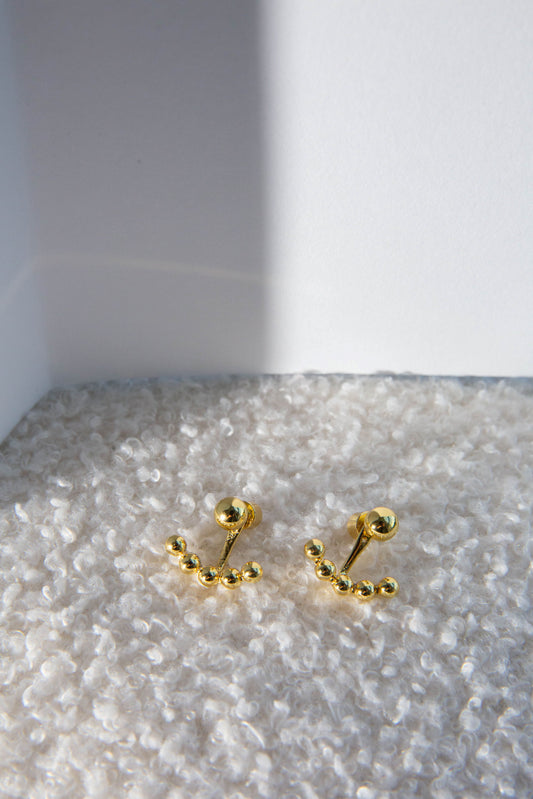 Mini Beadline Earrings (Gold)