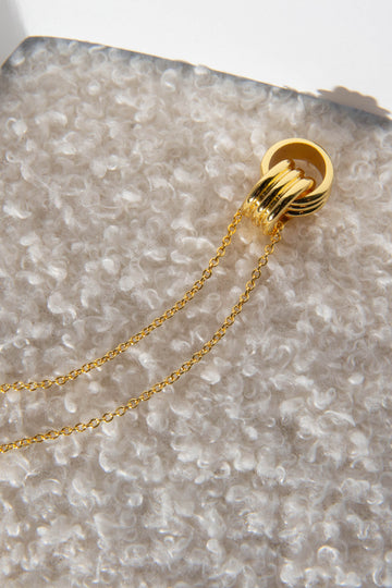Twin Loop Necklace (Gold)
