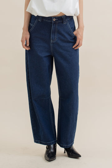 Baggy Curve Jeans (Dark Denim)