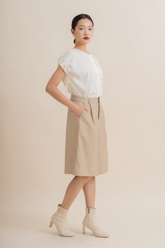 Knee Length Relax Shorts (Khaki)