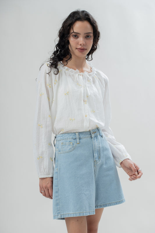 Midway Denim Shorts (Light Washed Denim)