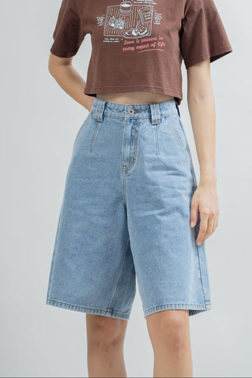 Weekend Over-Knee Jorts (Denim)