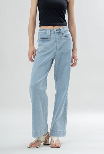 Nova Straight Cut Jeans (Light Washed Denim)