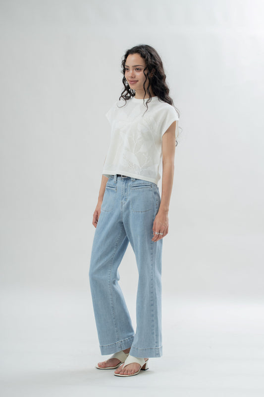 Nova Straight Cut Jeans (Light Washed Denim)