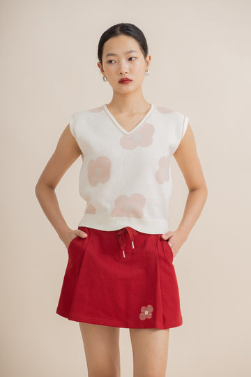 LULU Blooming Knitted Vest (Ivory Mix)