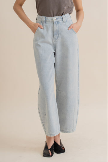 Baggy Curve Jeans (Washed Denim)