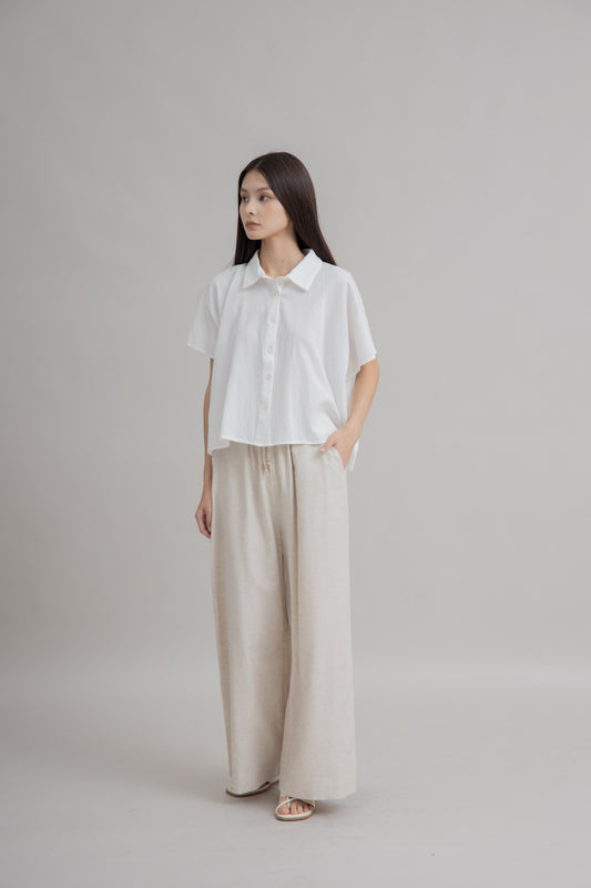 Relax Wide Leg Pants (Bone)
