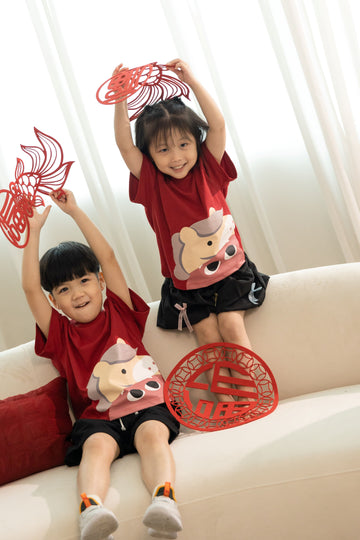 LULU Kids Lion Dance Tee (Red)