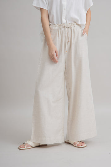 Relax Wide Leg Pants (Bone)