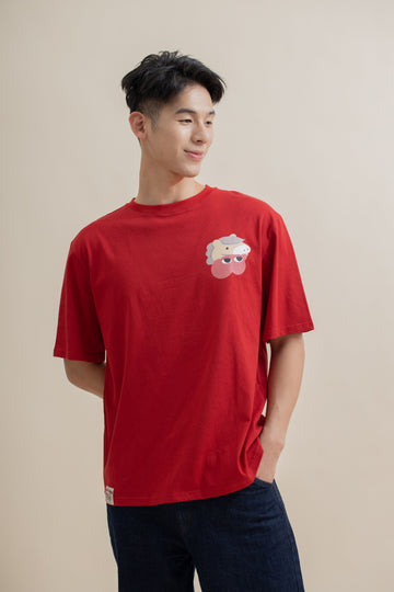 LULU Lion Dance Oversize Tee (Red)