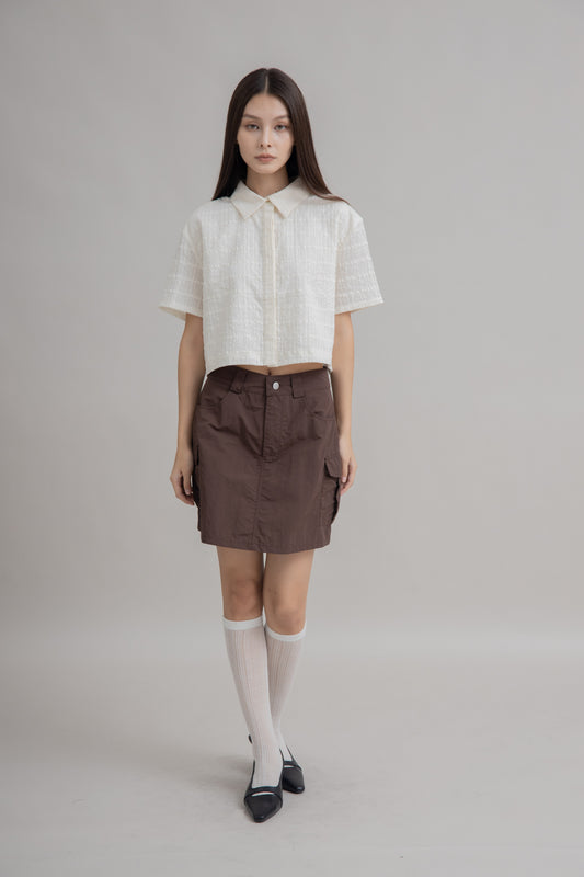 Cargo Mini Skirt (Brown)