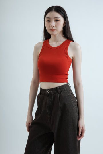 Ribbed Sleeveless Bra Top