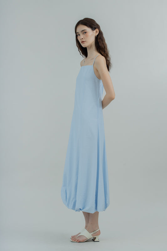 Strappy Balloon Dress (Light Blue)