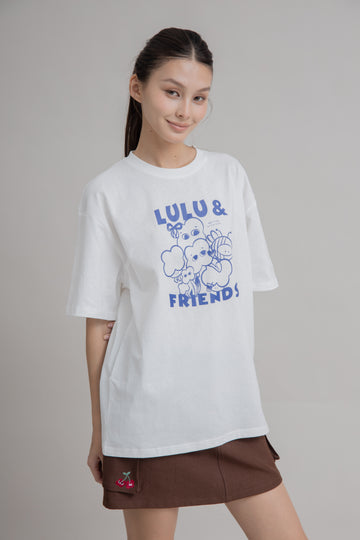 LULU & FRIENDS Oversize Print Tee (Ivory)