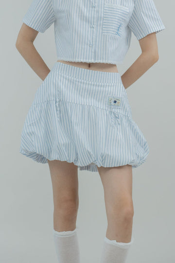 LULU & FRIENDS Stripes Puffy Skirt (Blue Stripes)