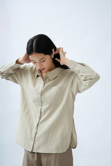 Classic Long Sleeve Shirt (Beige)