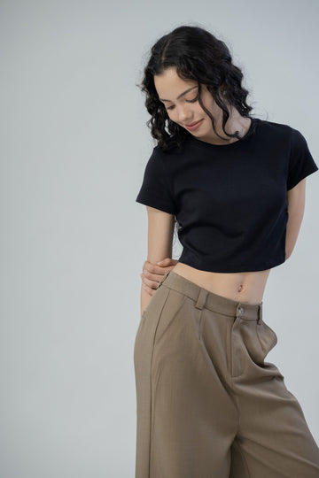 Short Sleeve Gathered Waist Tee
