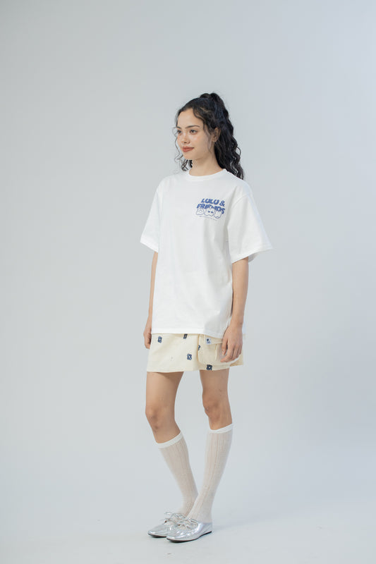 LULU AND FRIENDS Bubble Embroidery Tee (Ivory)