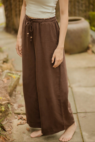 Relax Wide Leg Pants (Brown)