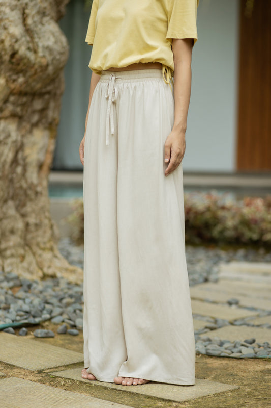 Kumo Elastic Drawstring Pants (Bone)