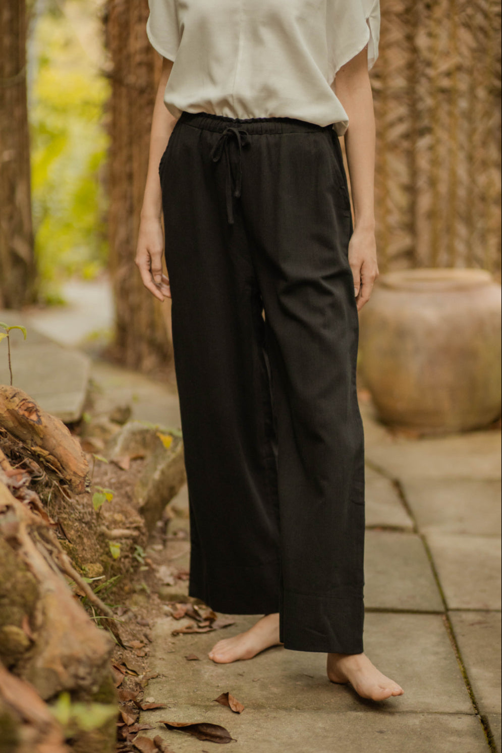 Casual Drawstring Pants (Black)