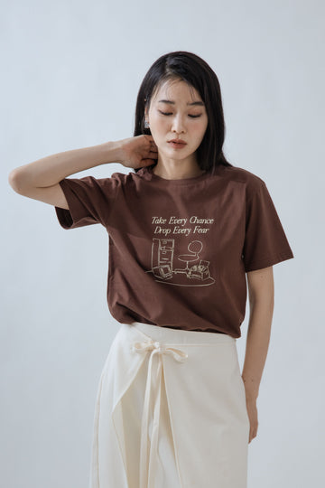 Take Every Chance Tee (Brown)