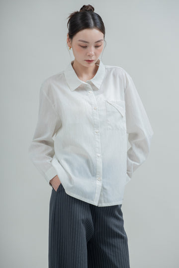 Archfold Pocket Sheer Shirt (Light Grey)