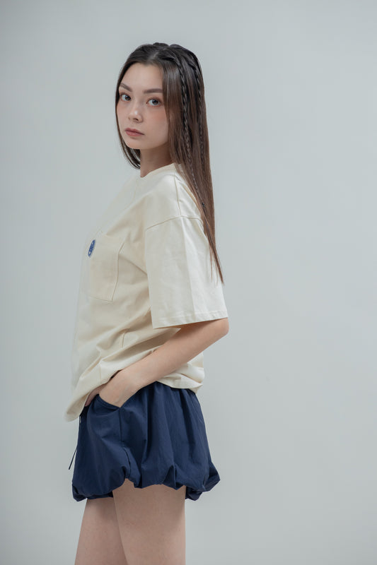 LULU & FRIENDS Center-Seam Oversize Tee (Khaki)