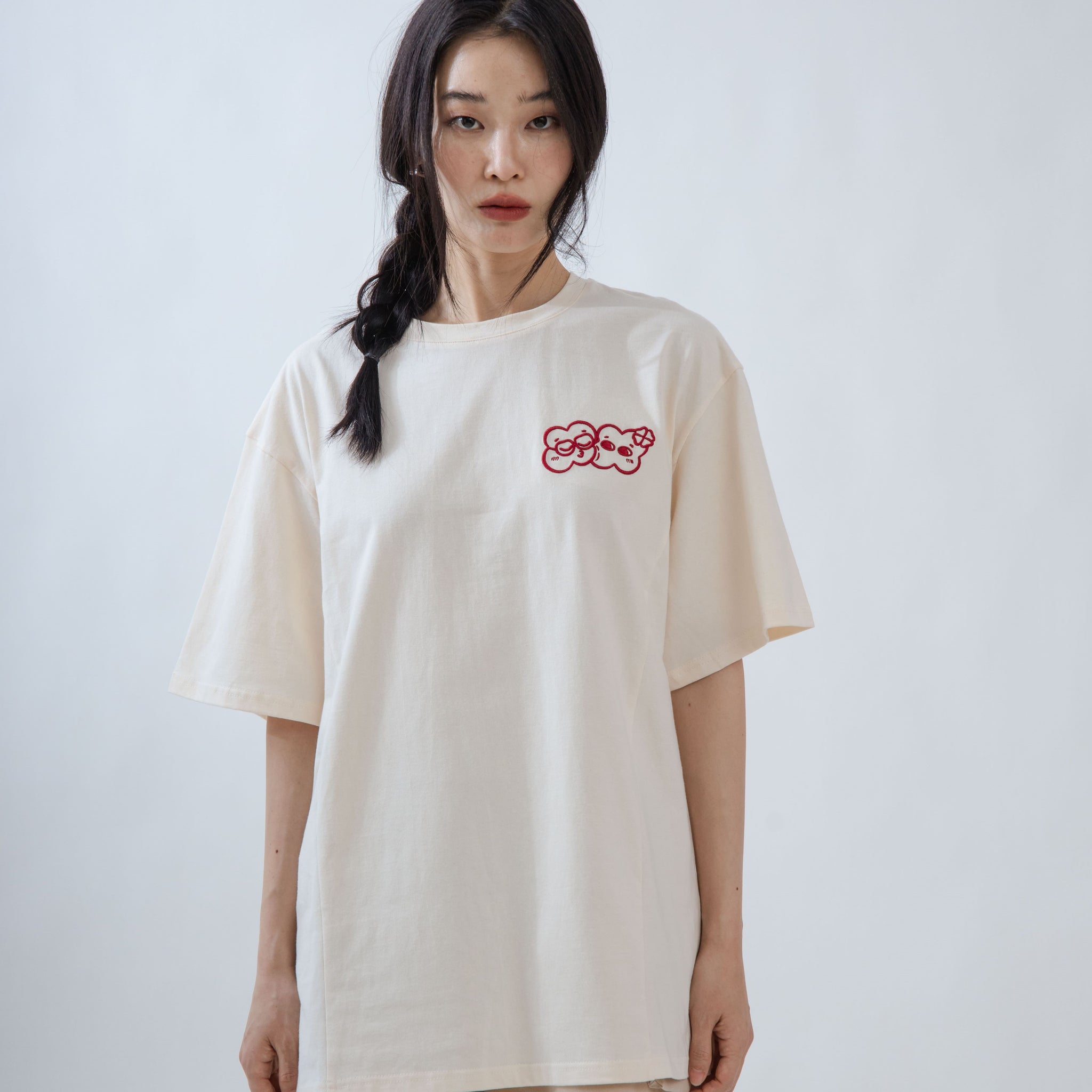LULU Love Is A Two Way Street Oversize Tee (Beige)